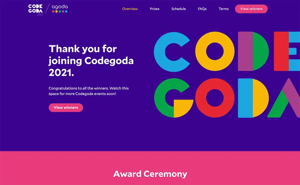 A website employing a contrasting colour scheme
A website employing a contrasting colour scheme