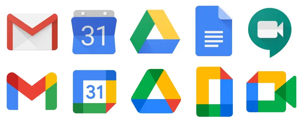Google's application icons with a consistent design language
Google's application icons with a consistent design language