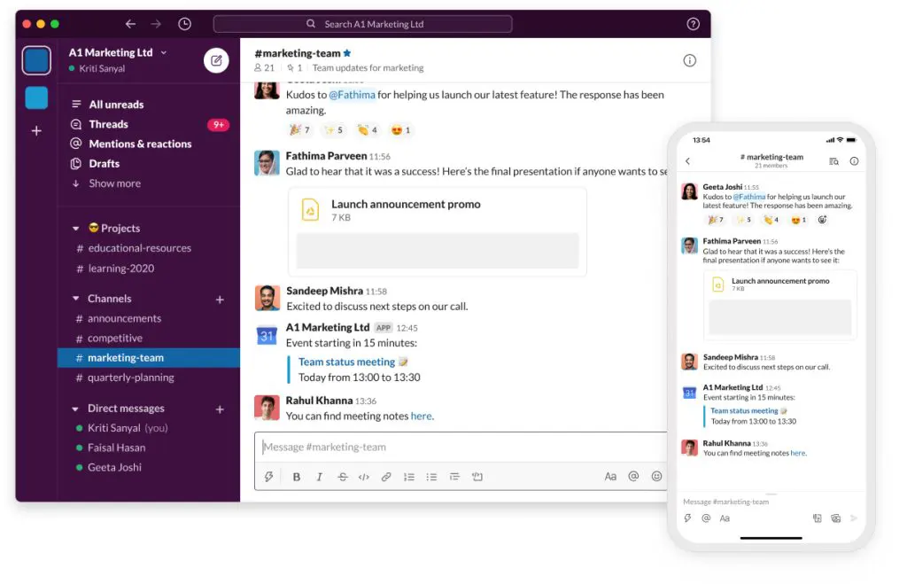 Go-to chat system of Slack for streamlining communication
Go-to chat system of Slack for streamlining communication