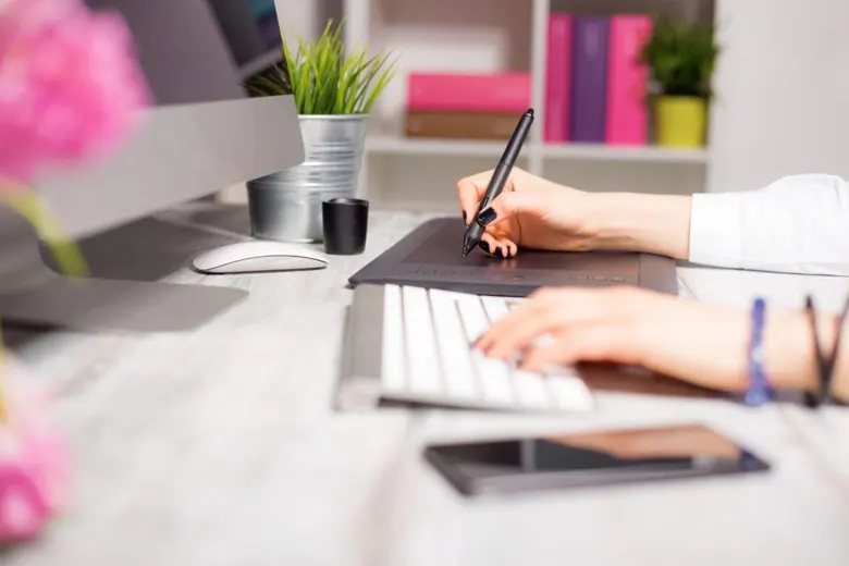visual designer using software to create designs visual designer using software to create designs
