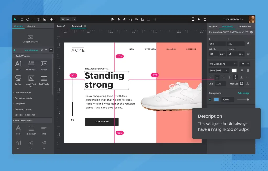 Justinmind: A wireframing software program Justinmind: A wireframing software program