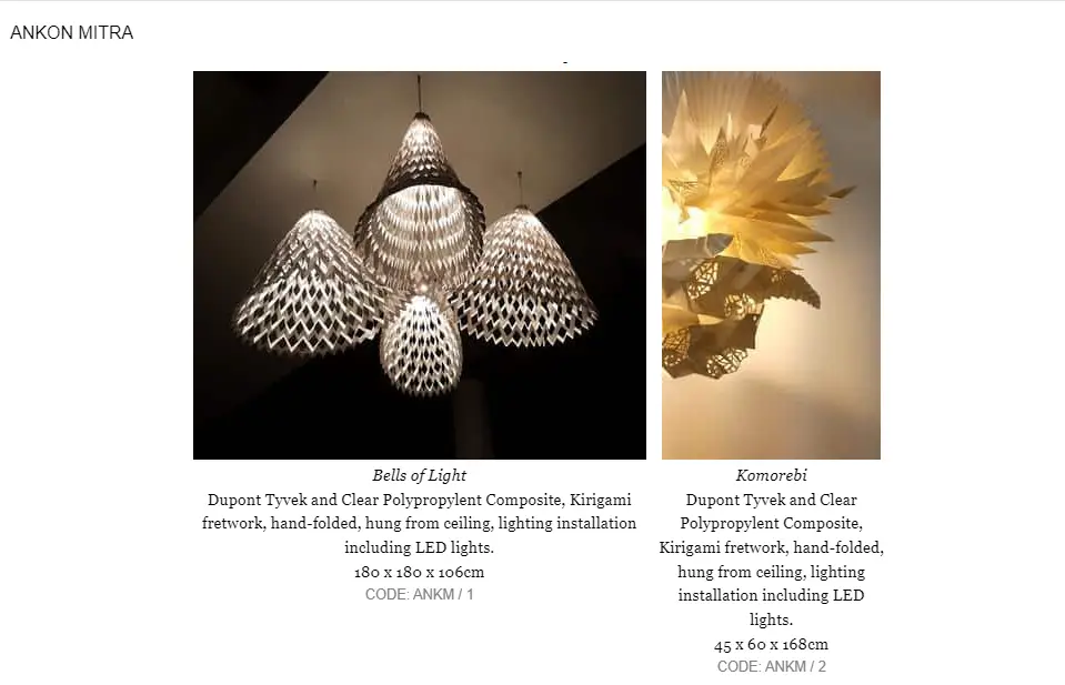 Origami interior design projects by Ankon Mitra