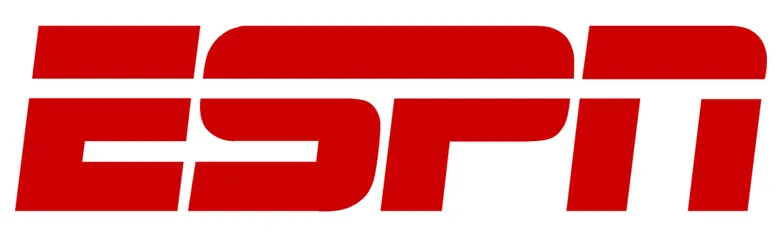 Sports logo design example: Type-based logo for ESPN Sports logo design example: Type-based logo for ESPN
