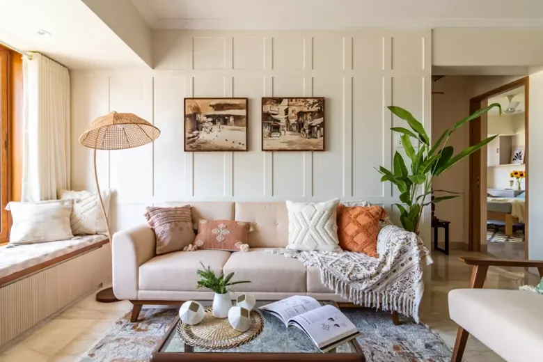 A home with modern bohemian interiors