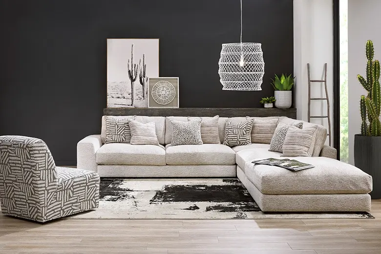 Black and white themed living room Black and white themed living room