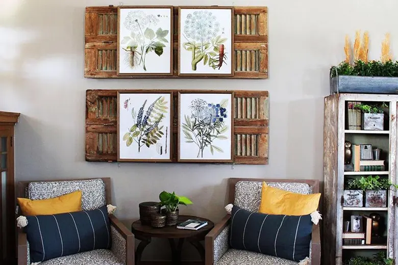 Use of an old wooden shelf and repurposed decor accents to add a sense of freshness
Use of an old wooden shelf and repurposed decor accents to add a sense of freshness