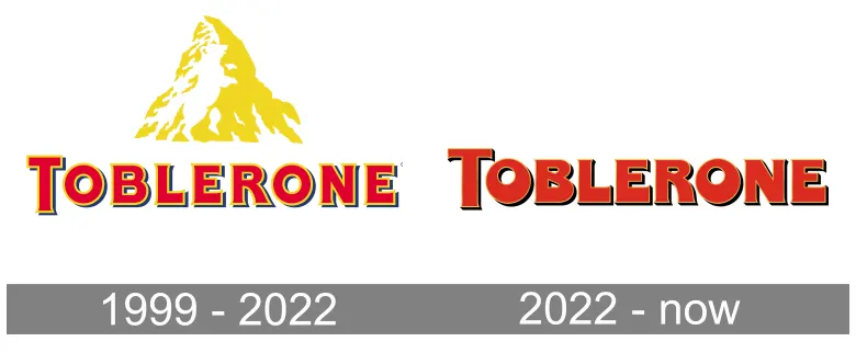 Toblerone logo 1999-2022 vs 2022-now
Toblerone logo 1999-2022 vs 2022-now