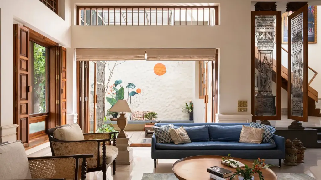 Indo-European interior design blending Dravidian and British design style
Indo-European interior design blending Dravidian and British design style