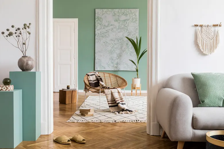 Minimalist home interior design with wooden flooring Minimalist home interior design with wooden flooring
