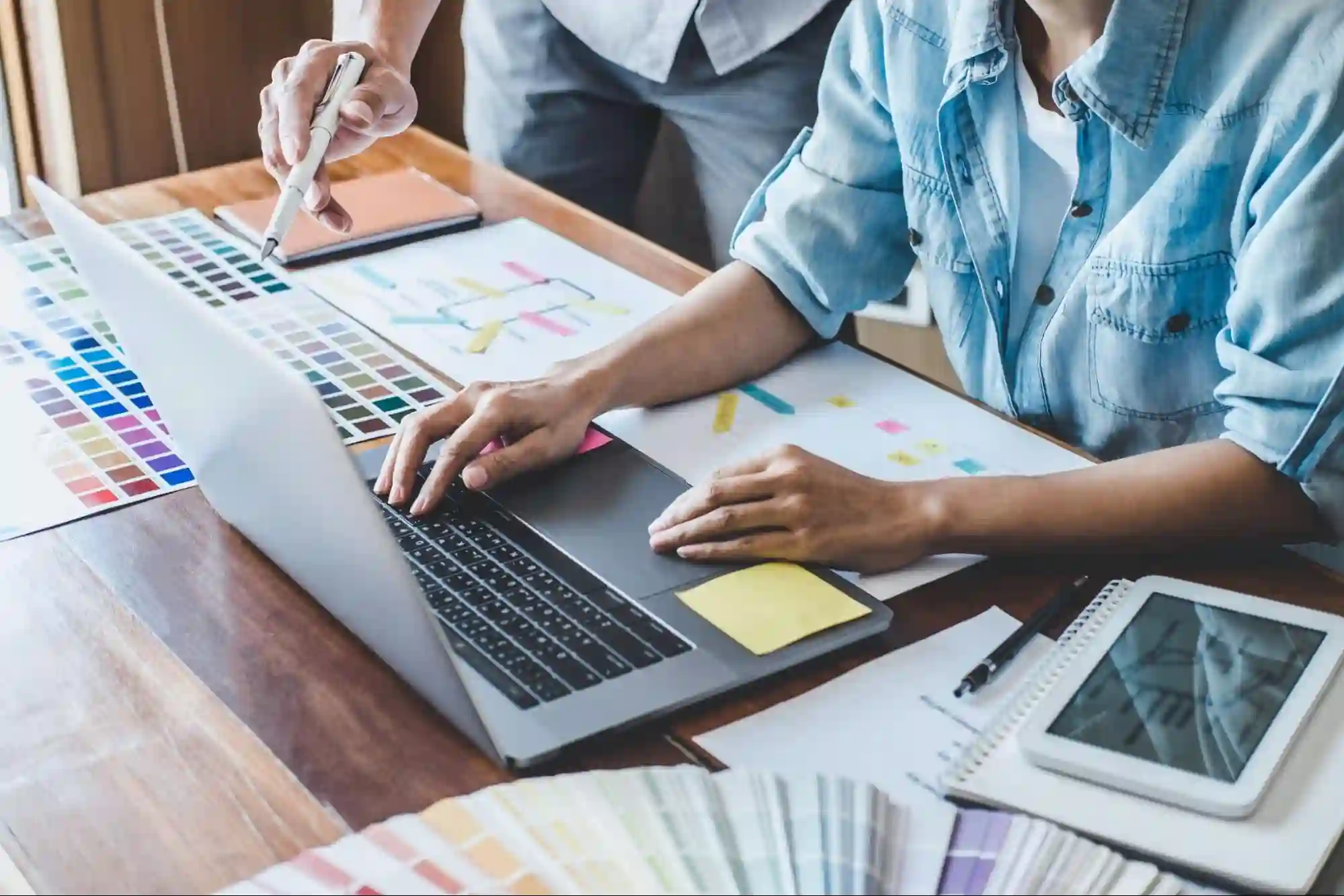 Team of Creative web graphic designer planning, drawing website ux app for mobile phone application and developing template layout Team of Creative web graphic designer planning, drawing website ux app for mobile phone application and developing template layout