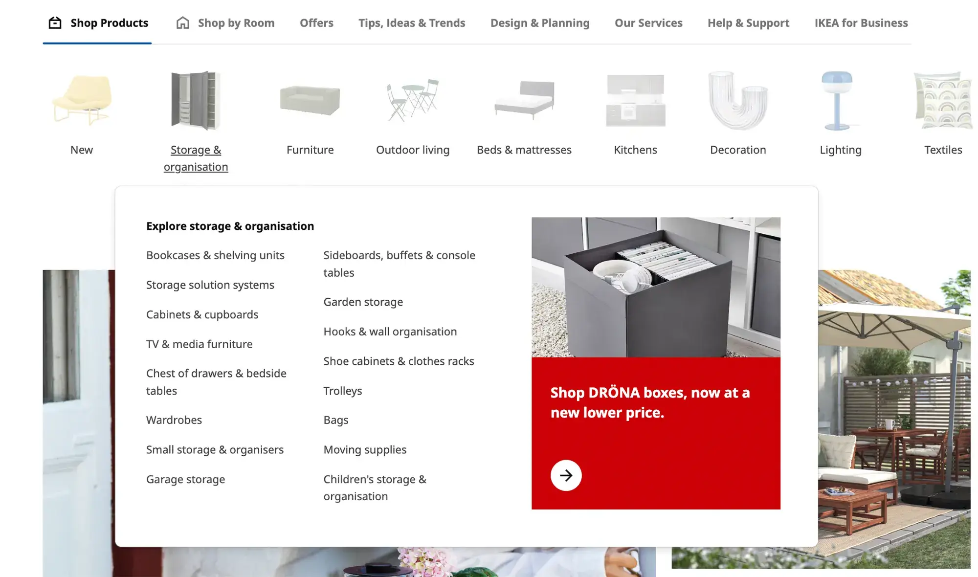 IKEA's product catalogue featuring consistent layout and labelling
