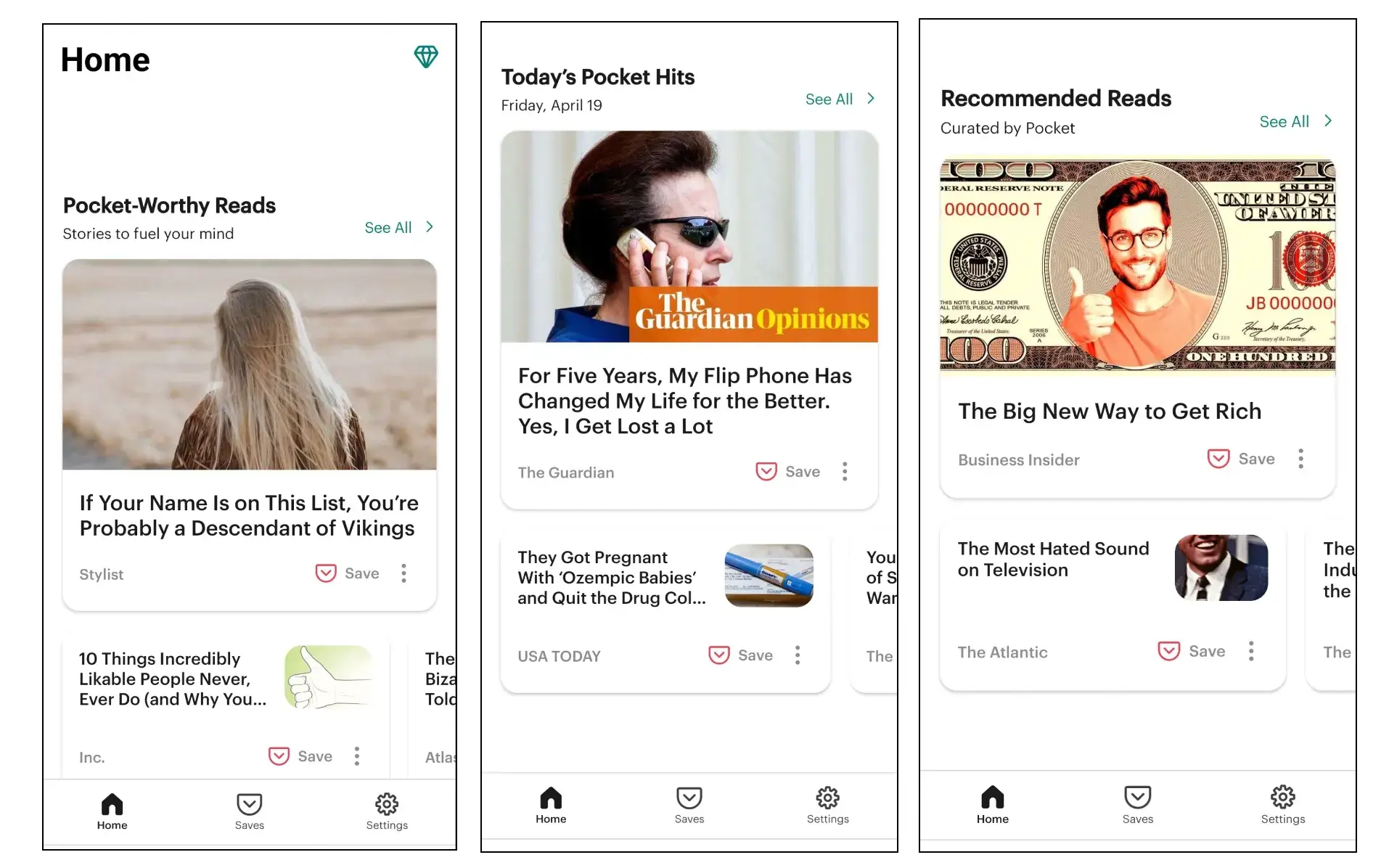 Simple and intuitive navigation structure of Pocket Mobile App
