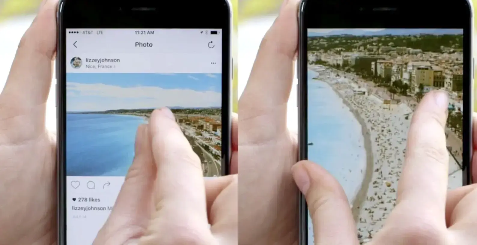 “Pinch to zoom” interaction design pattern on mobile phone and tablet for easy zoom in or out
“Pinch to zoom” interaction design pattern on mobile phone and tablet for easy zoom in or out