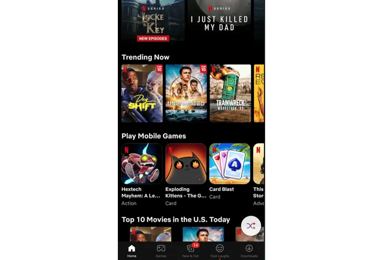 Interactive and tailored product listing interface of Netflix Interactive and tailored product listing interface of Netflix