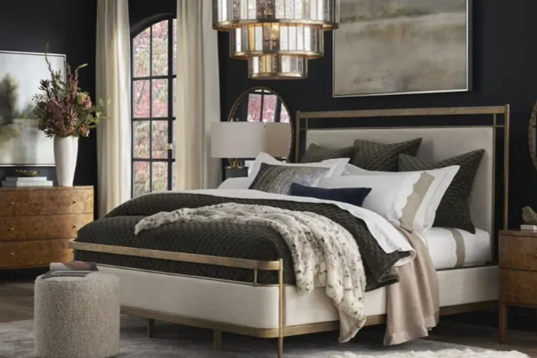 Bedroom with layered bedding and simple decor Bedroom with layered bedding and simple decor