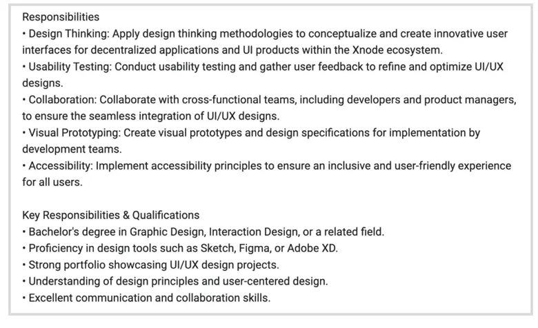 Sample job description of a junior UI UX designer Sample job description of a junior UI UX designer