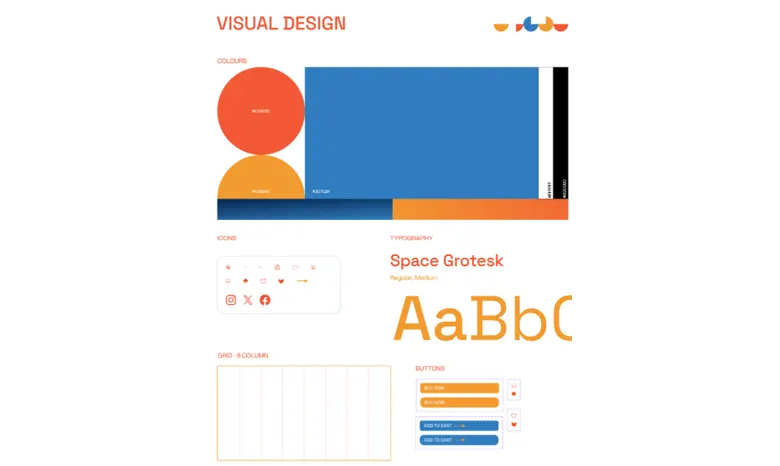 The visual design plan for the website.
The visual design plan for the website.
