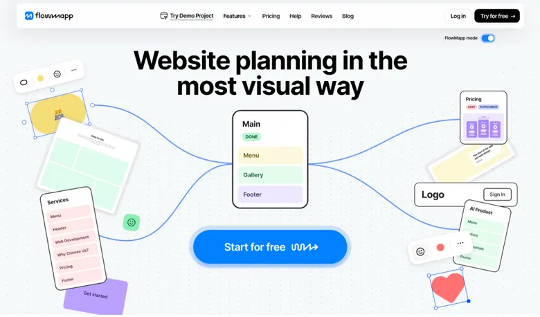 UX planning platform Flowmapp for user journey mapping