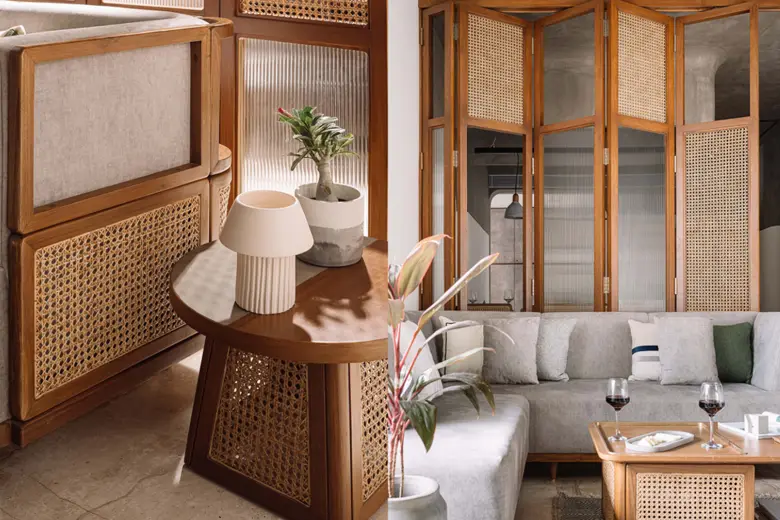 Elegant interiors showcasing the use of rattan Elegant interiors showcasing the use of rattan