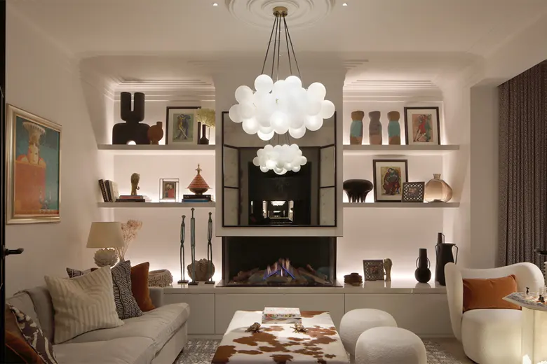 An well-designed living room interior space
An well-designed living room interior space