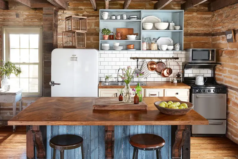 Indian parallel kitchen interior design with a rustic touch. Indian parallel kitchen interior design with a rustic touch.