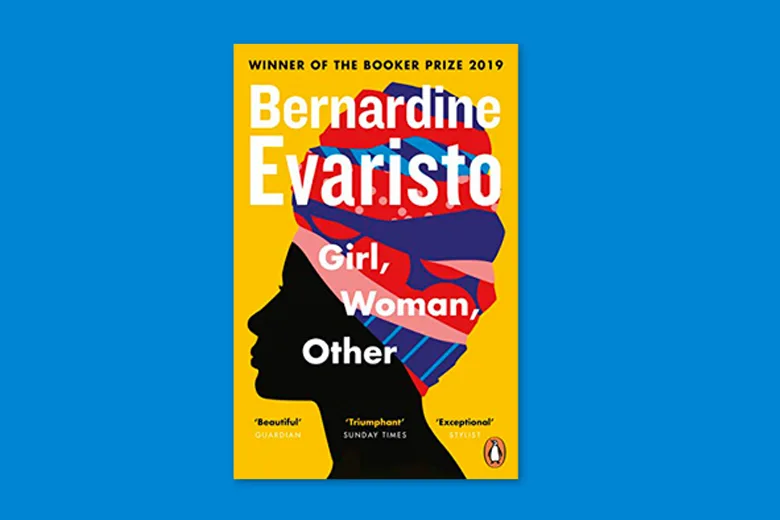 Book design of 'Girl, Woman, Other' by Karan Singh, featuring an artistic cover that reflects its themes.