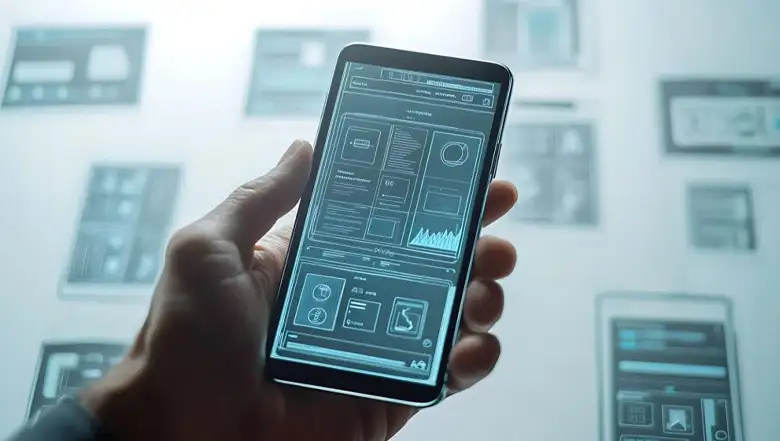 A prototype for a mobile app.