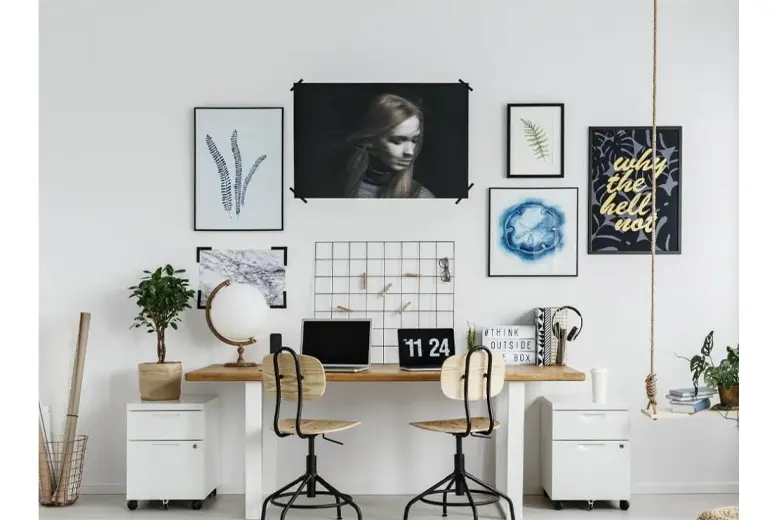 Image showcasing hanging art wall decor for boosting creativity. Image showcasing hanging art wall decor for boosting creativity.