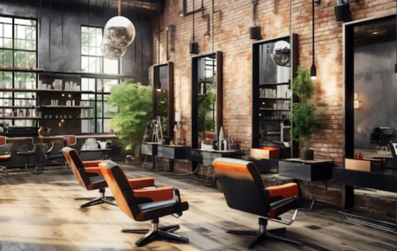 Chic salon interior with open spaces, natural light, and stylish furnishings that enhance the client experience.