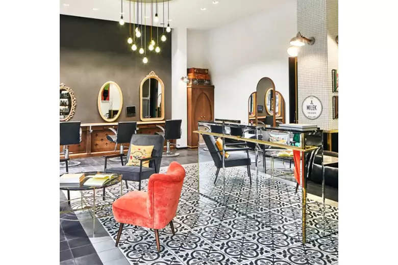 Adding accessories for a contemporary salon aesthetic. Adding accessories for a contemporary salon aesthetic.