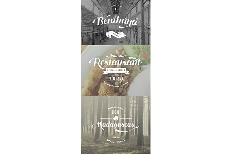 Benihana is a font known for its vintage vibe.