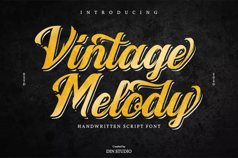 Vintage Melody is an elegant vintage font.
