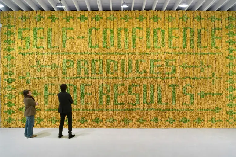 The banana wall project by Stefan Sagmeister.
