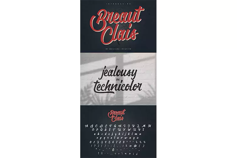 Breaut Clais is a free vintage font.
