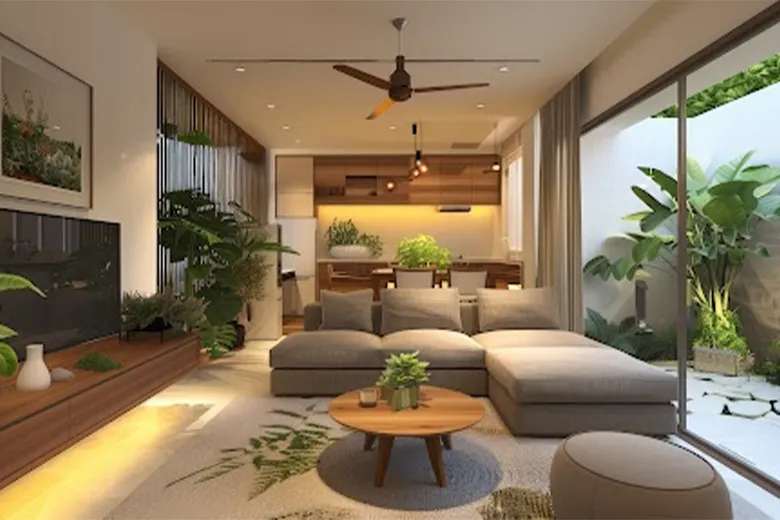 ncorporating natural elements like plants and lighting in modern living room design ncorporating natural elements like plants and lighting in modern living room design