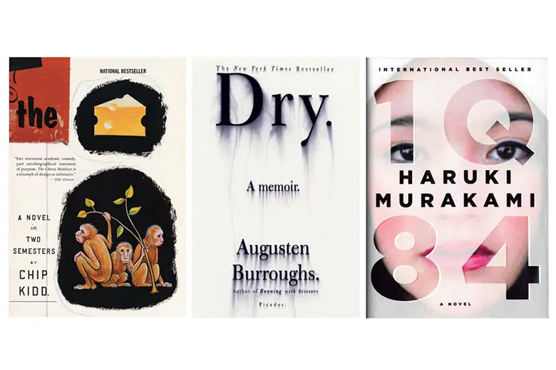 Various book covers designed by Chip Kidd.