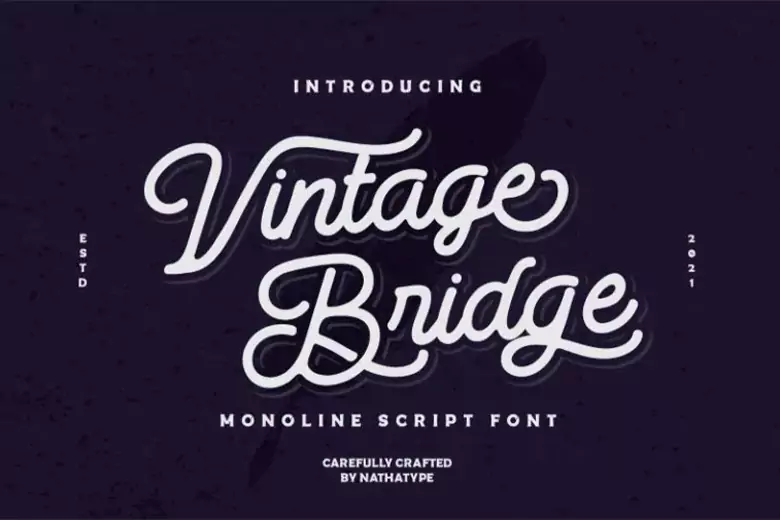 Vintage Bridge is a decorative vintage font.
