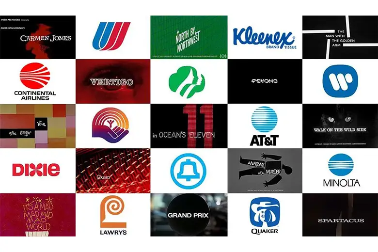 Original logos designed by Saul Bass.
