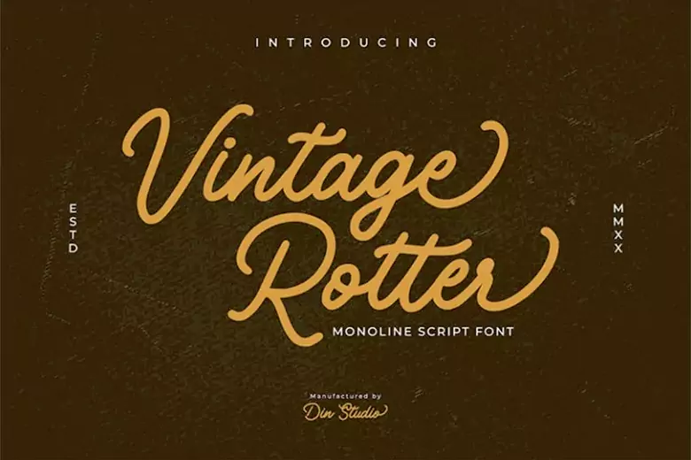 Vintage Rotter is a popular free vintage font.
