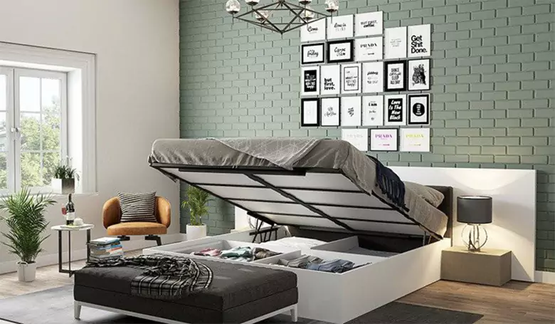 A modular storage bed