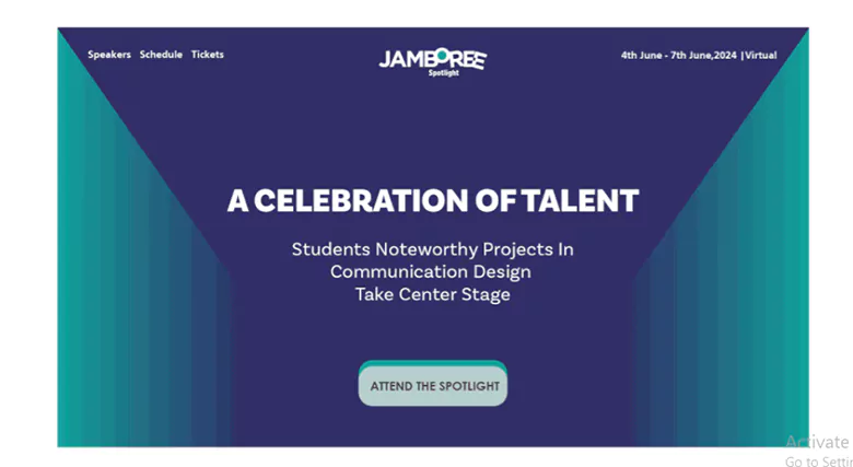 Snippet of the homepage for the Jamboree Event.
Snippet of the homepage for the Jamboree Event.