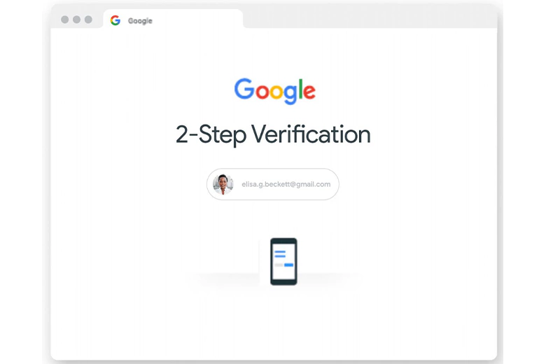 2-Step login page for a website.
