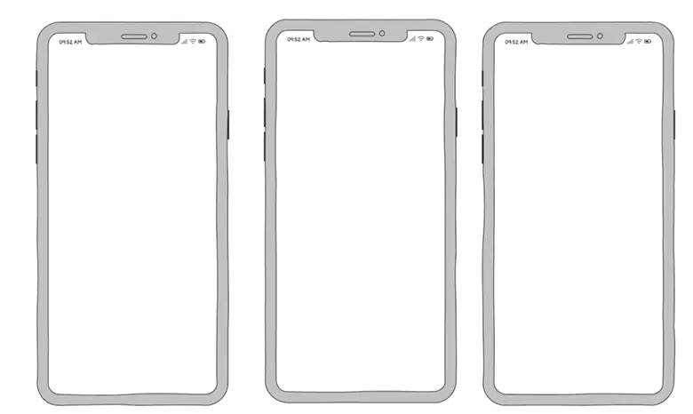 A mobile app wireframe in initial stages. A mobile app wireframe in initial stages.
