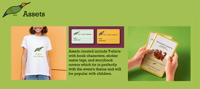 Assets Rubina created for her storytelling event.
Assets Rubina created for her storytelling event.