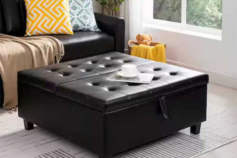 Using minimalist storage solutions in a living room