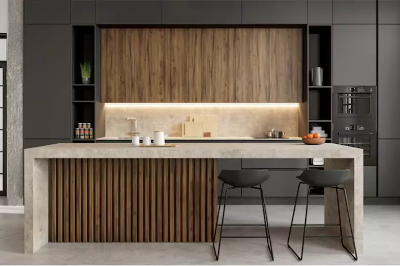 Image featuring under-cabinet lighting for modern look. Image featuring under-cabinet lighting for modern look.