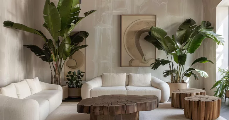 Wooden decor pieces as interior design trends.