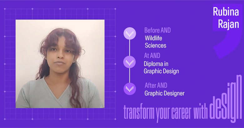 Rubina’s student journey from Wildlife Sciences to Graphic Design