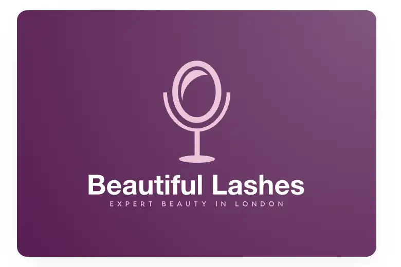 AI-generated logo featuring a stylish design of beautiful lashes.