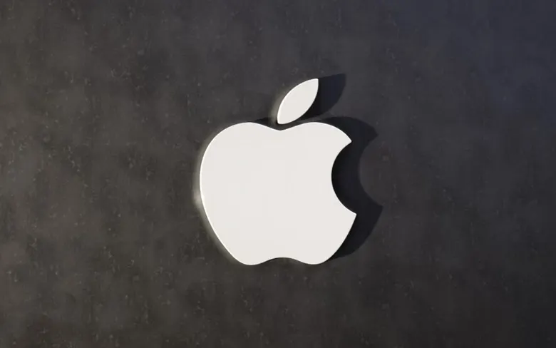 Picture of the iconic Apple logo with a bite taken out, designed by Rob Janoff.
